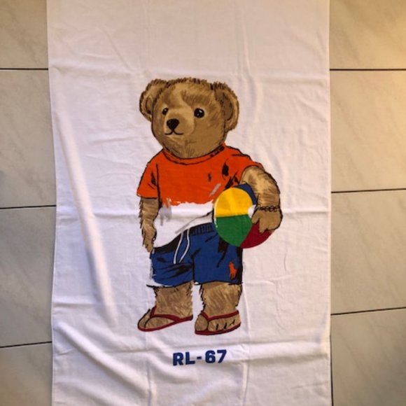 Polo Bear Ralph Lauren Beach Towel. Bear. NWT - Picture 2 of 4